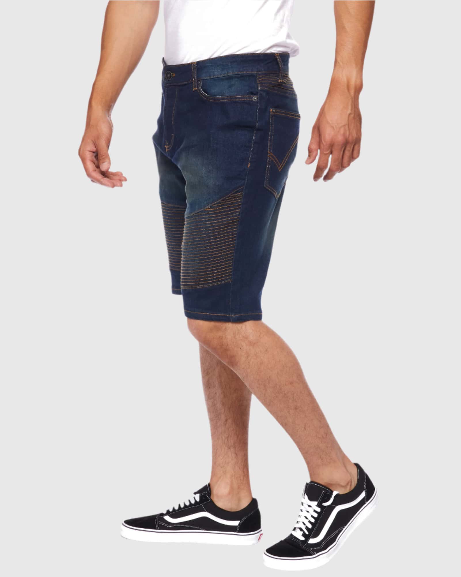 MEN'S BRAD TAILORED MOTO DENIM SHORTS - Image 3