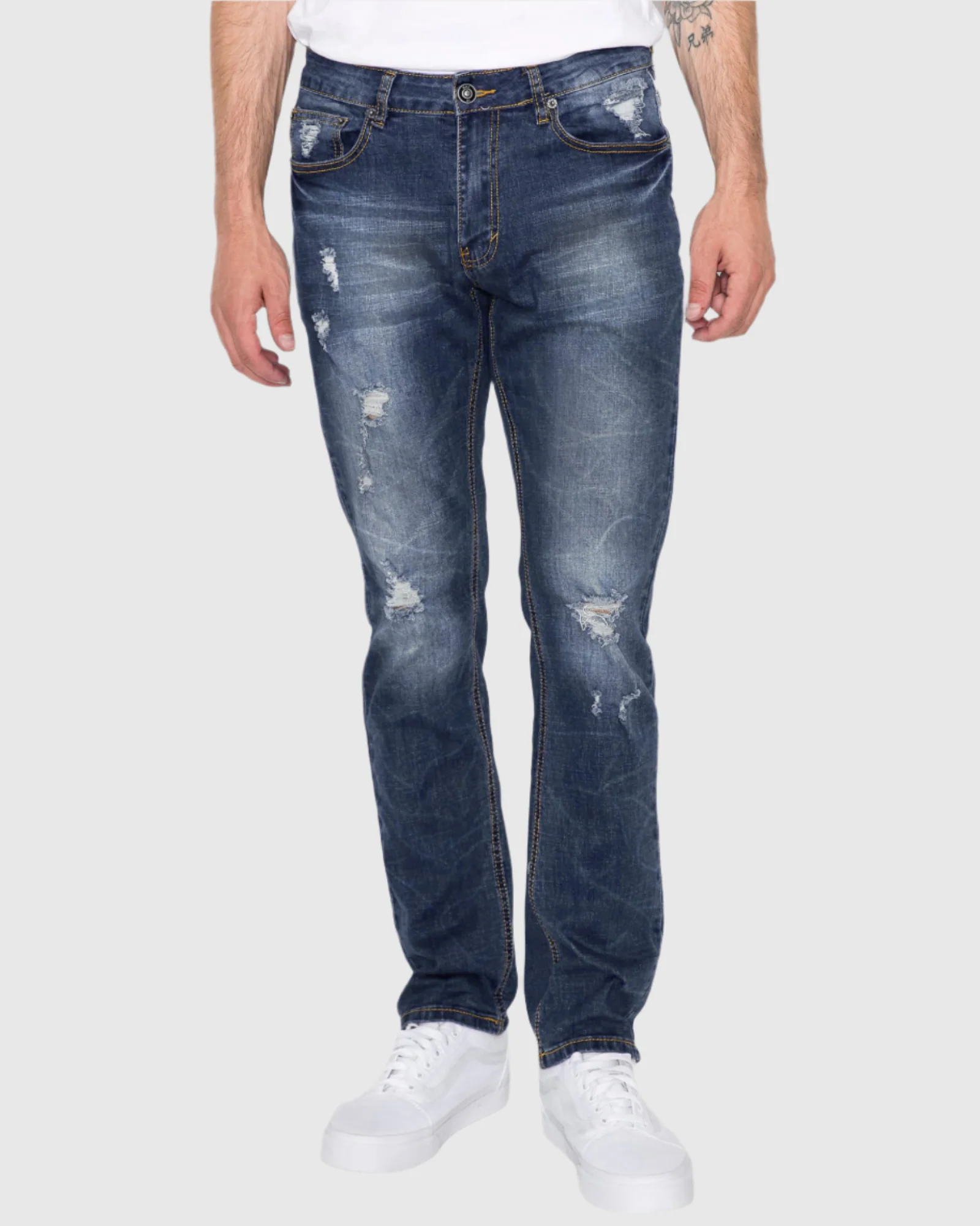 MEN'S CAYENNE RIPPED SLIM FIT JEANS - Image 12