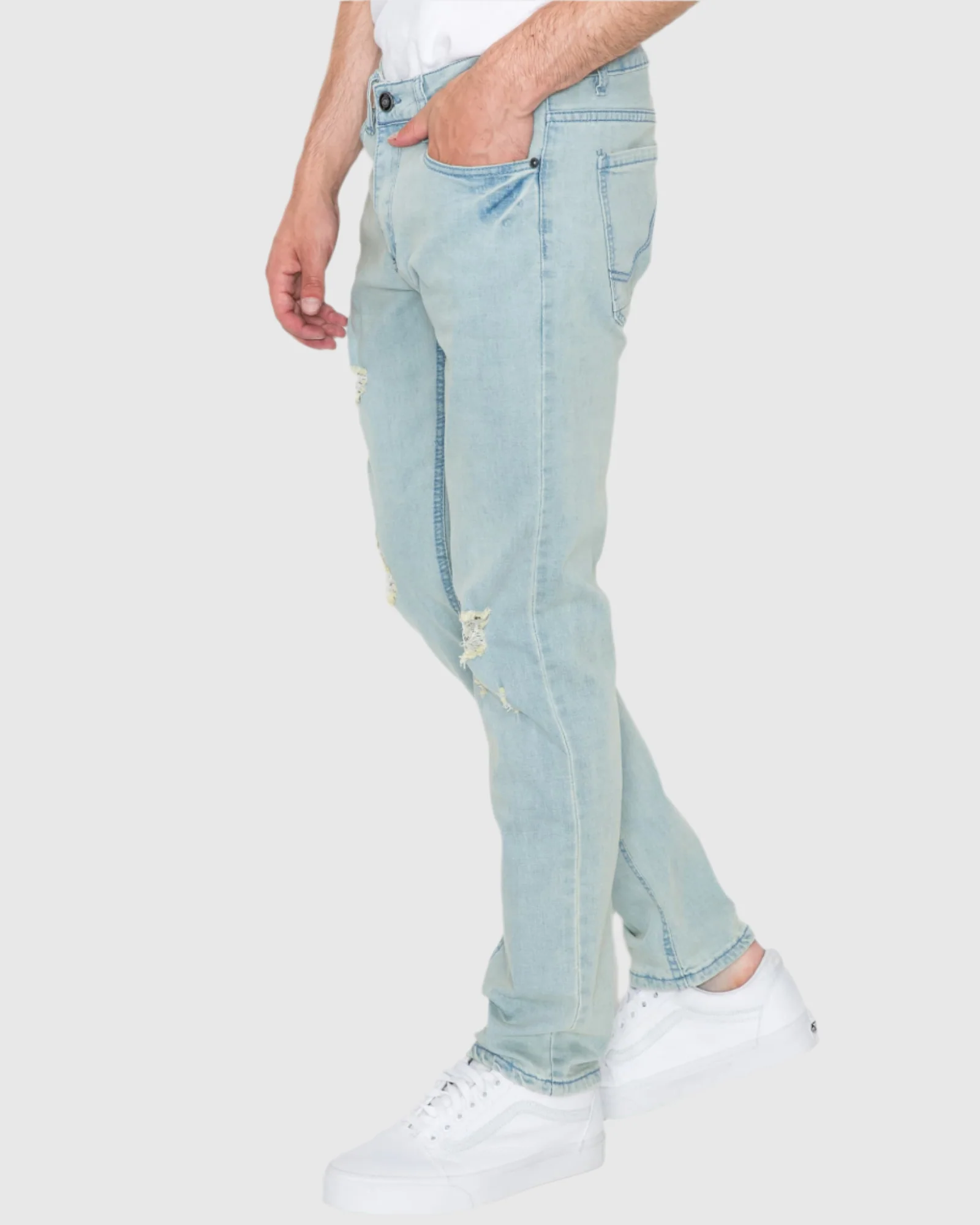 MEN'S CAYENNE RIPPED SLIM FIT JEANS - Image 15