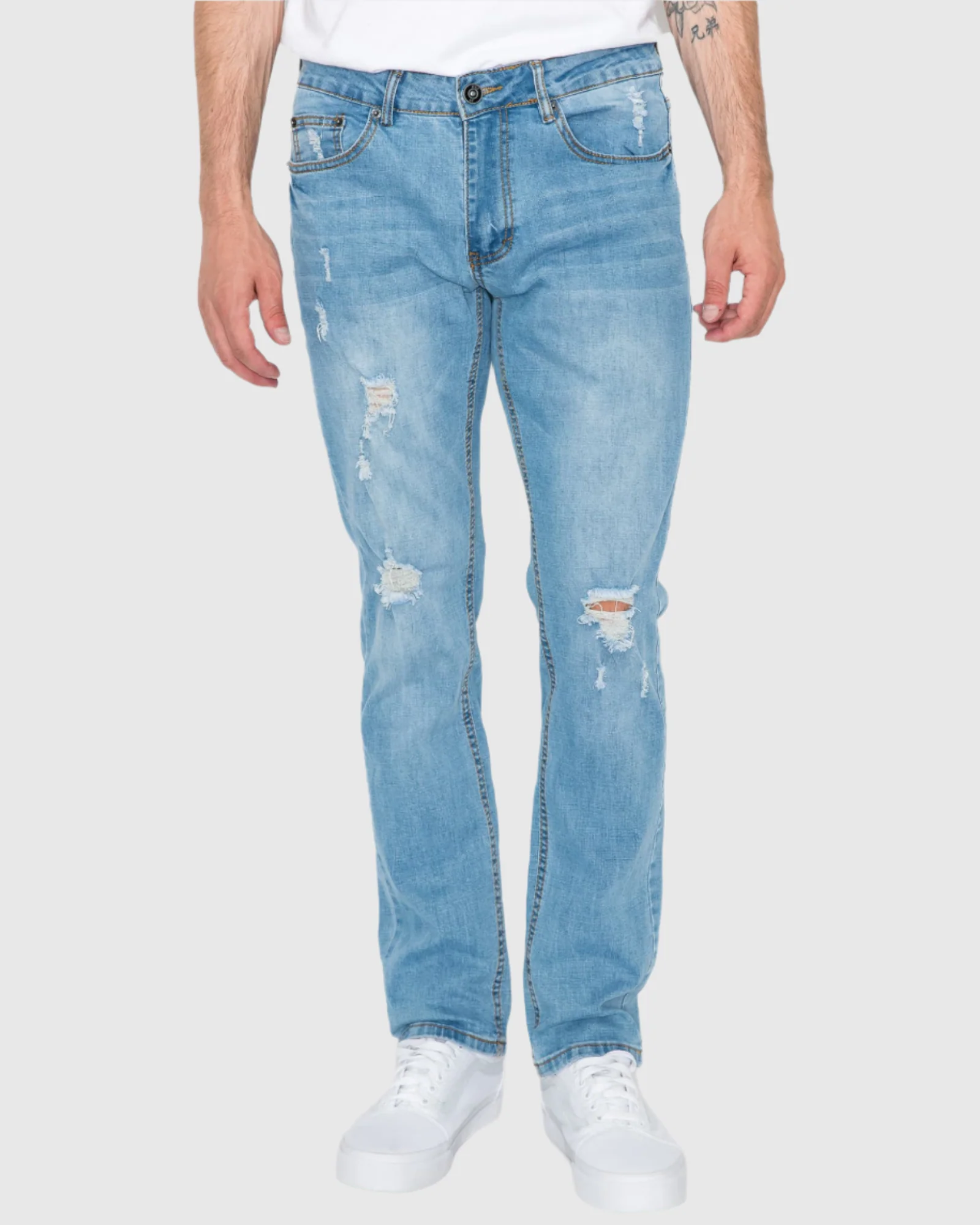 MEN'S CAYENNE RIPPED SLIM FIT JEANS - Image 21