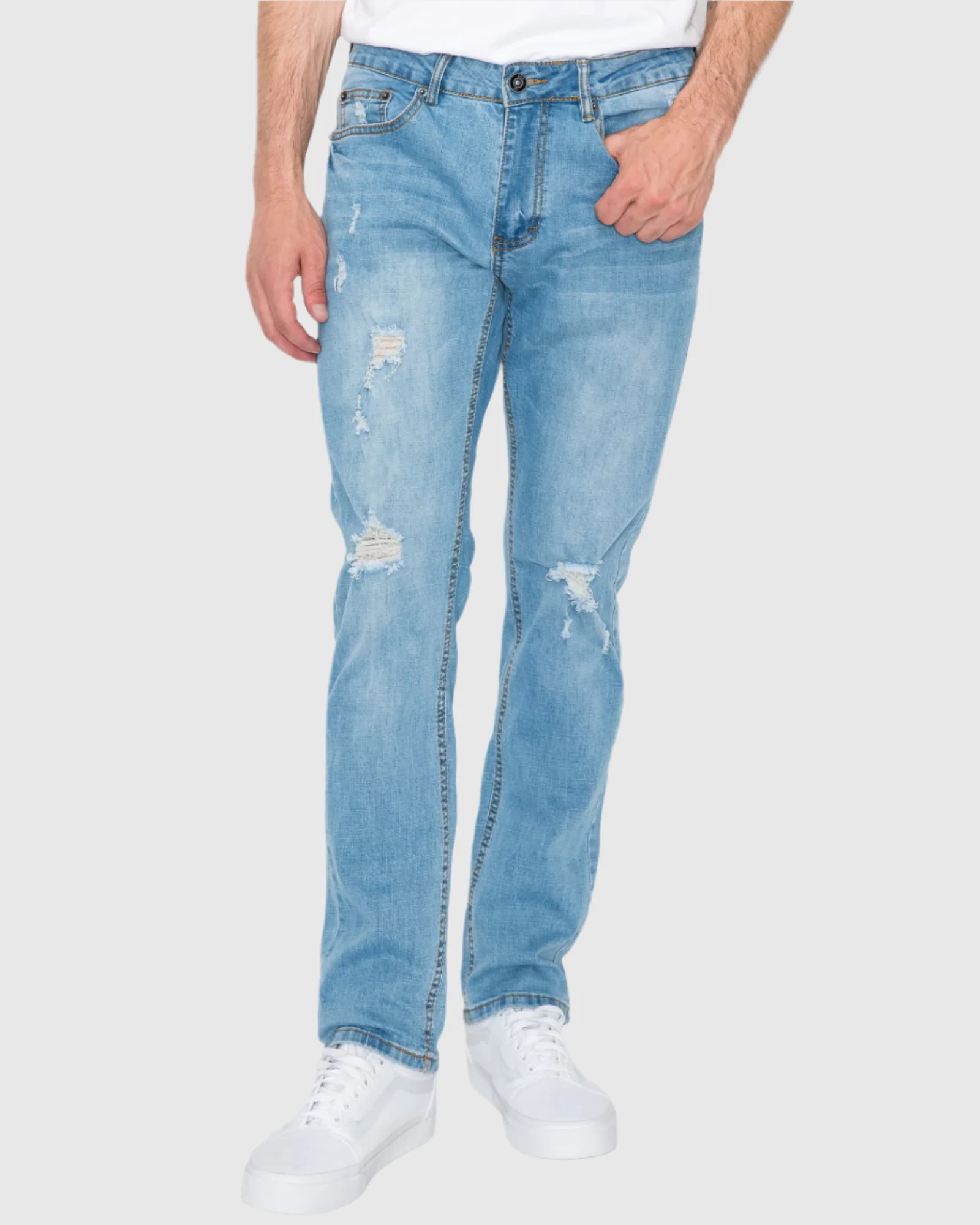MEN'S CAYENNE RIPPED SLIM FIT JEANS - Image 22