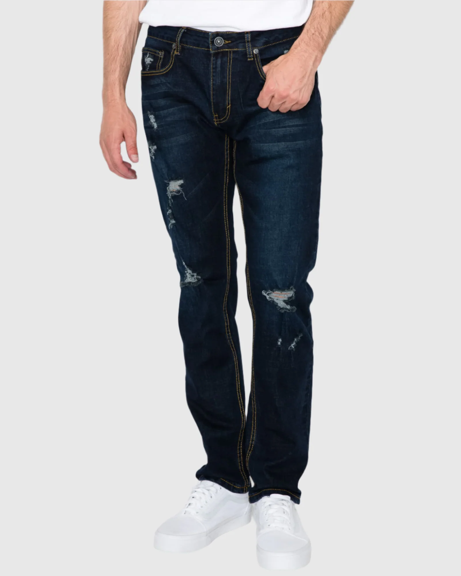 MEN'S CAYENNE RIPPED SLIM FIT JEANS - Image 27