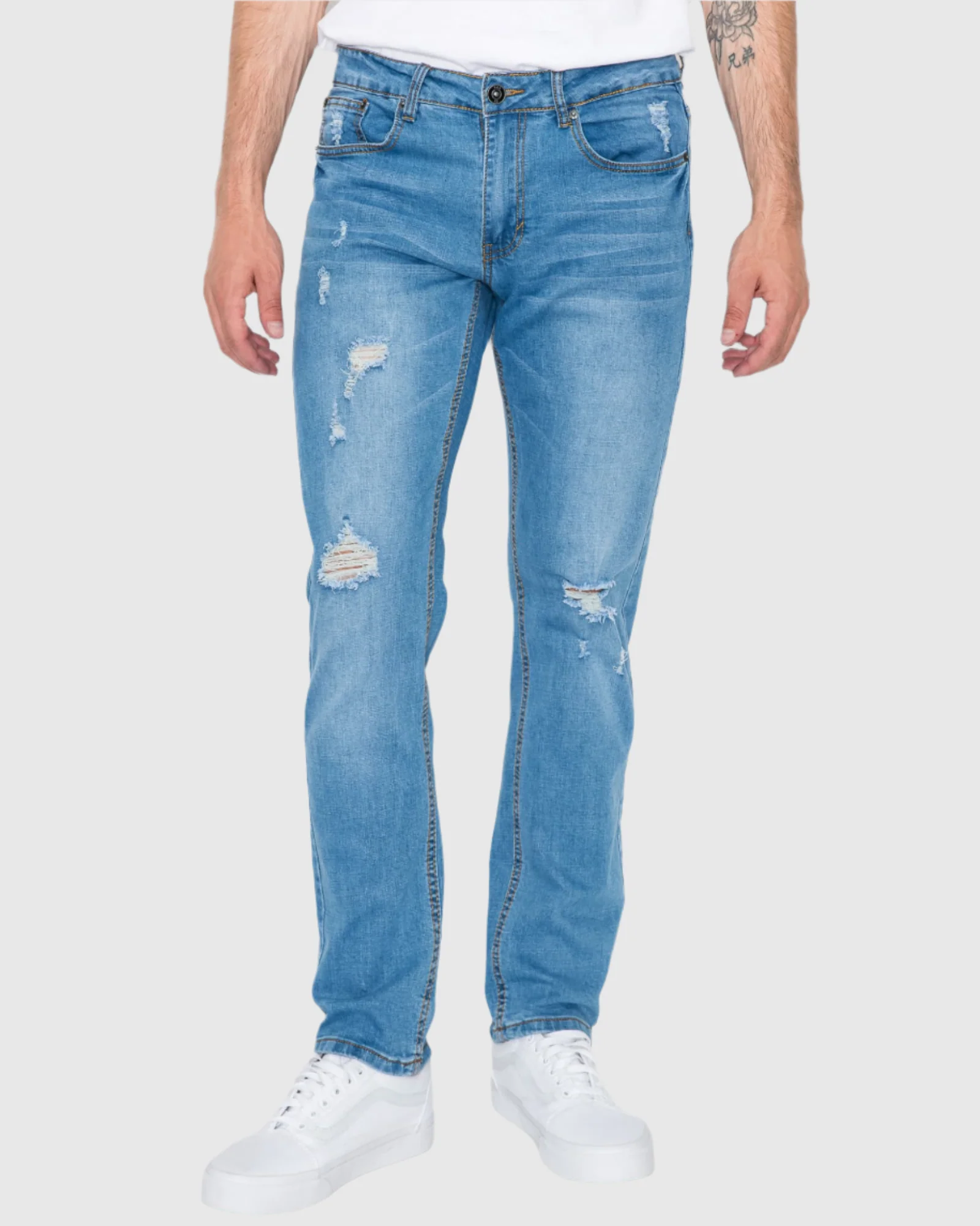 MEN'S CAYENNE RIPPED SLIM FIT JEANS - Image 5
