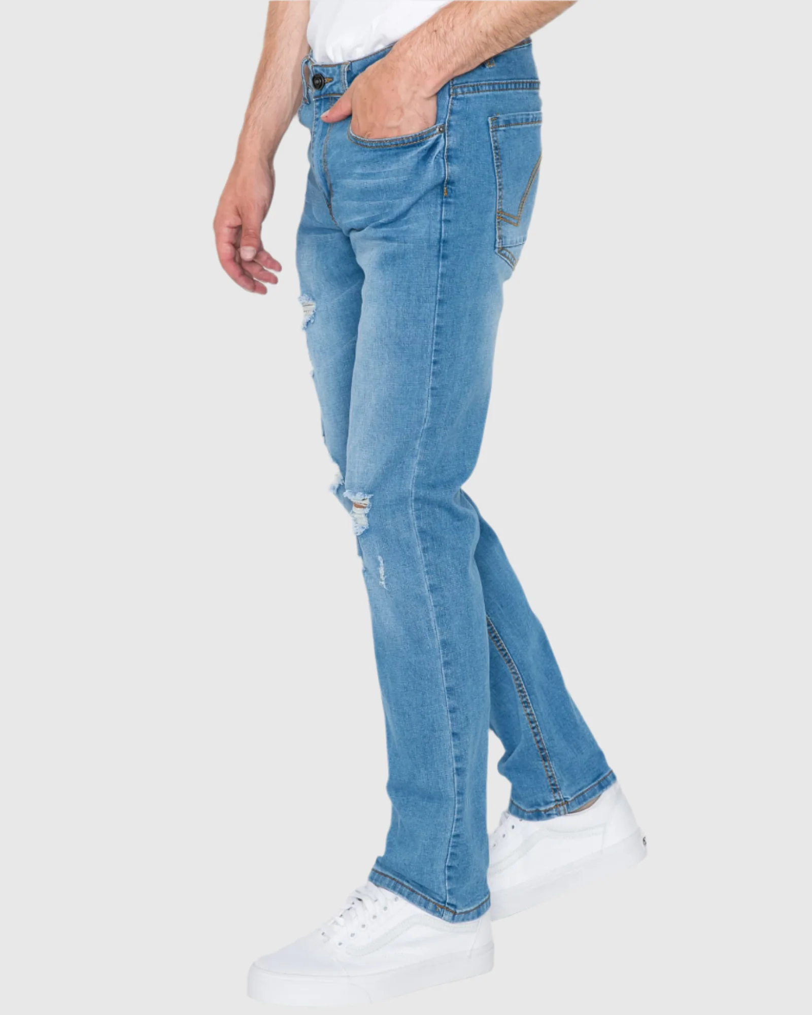 MEN'S CAYENNE RIPPED SLIM FIT JEANS - Image 6