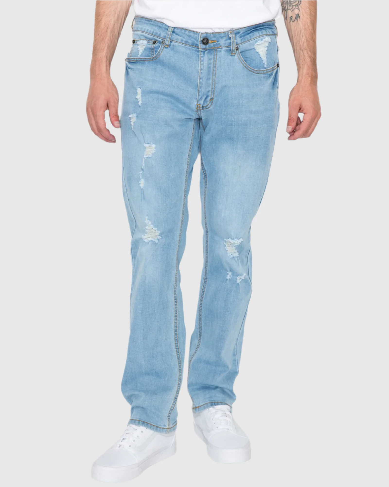 MEN'S CAYENNE RIPPED SLIM FIT JEANS - Image 8