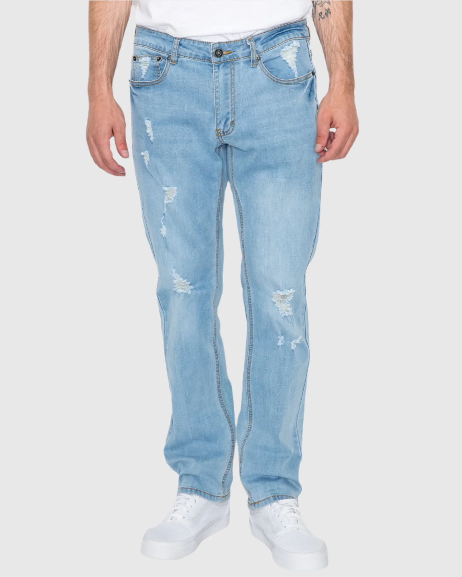 MEN'S CAYENNE RIPPED SLIM FIT JEANS - Image 9