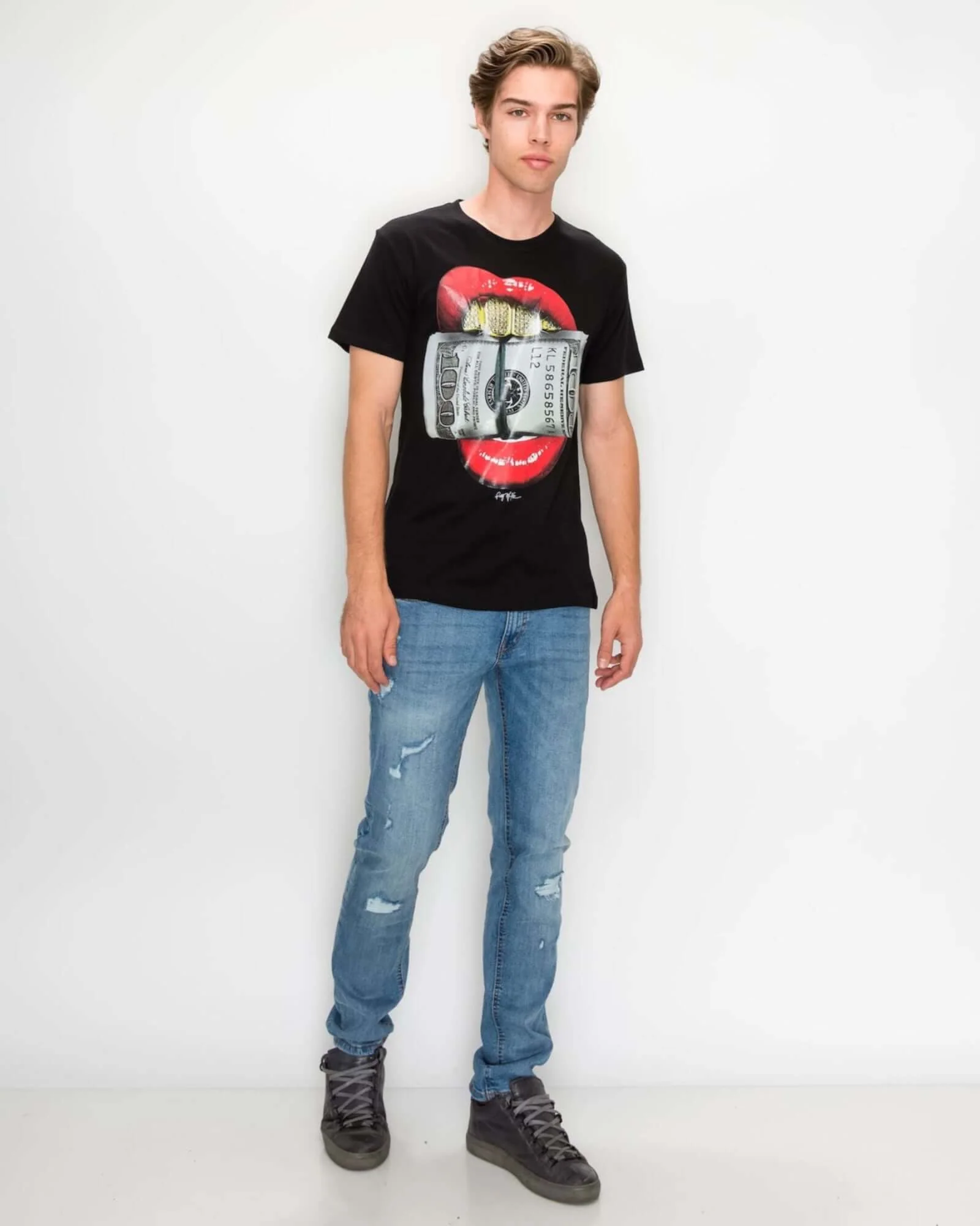 MEN'S LIPS CASH BIG & TALL GRAPHIC TEE - Image 3