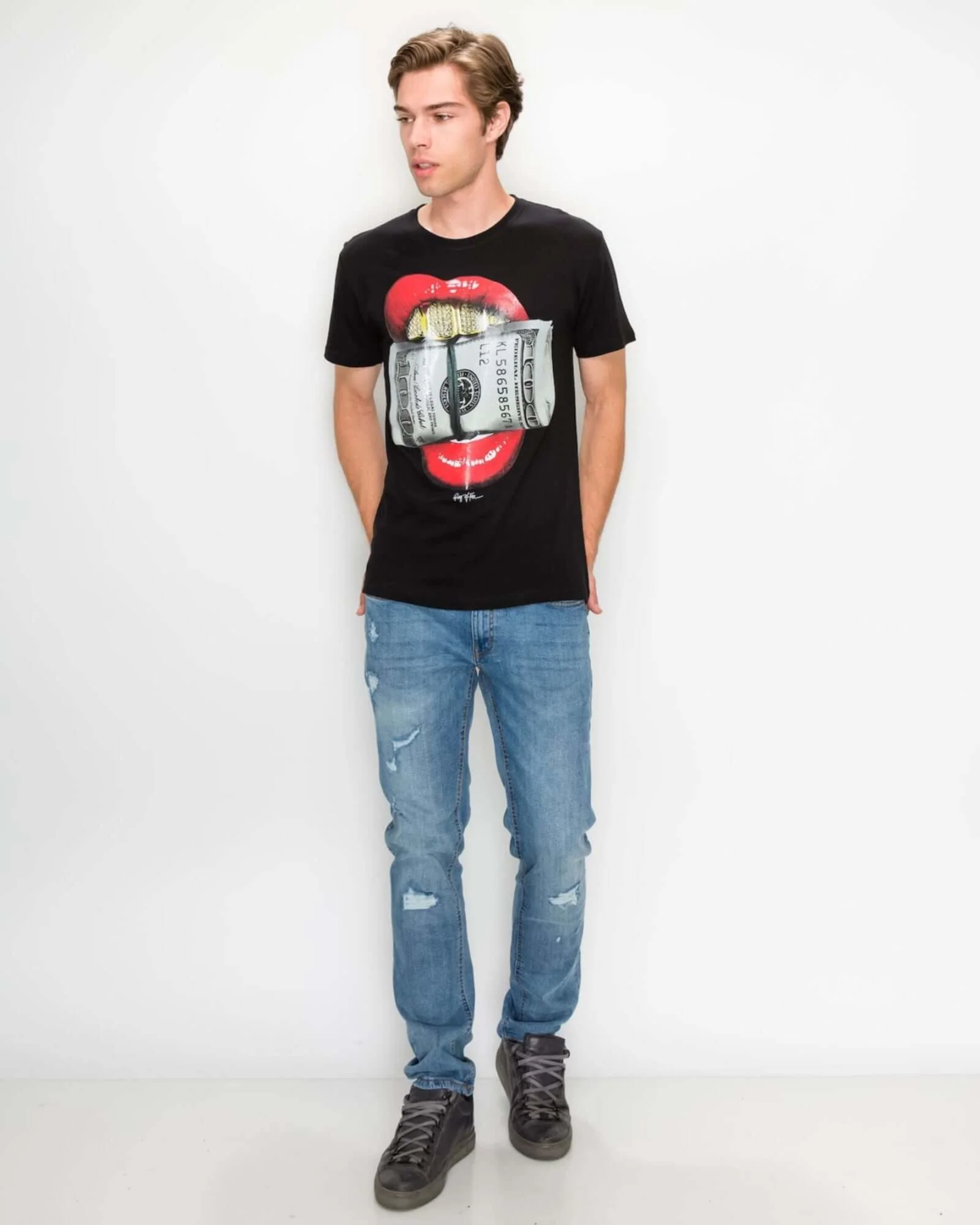 MEN'S LIPS CASH BIG & TALL GRAPHIC TEE - Image 4