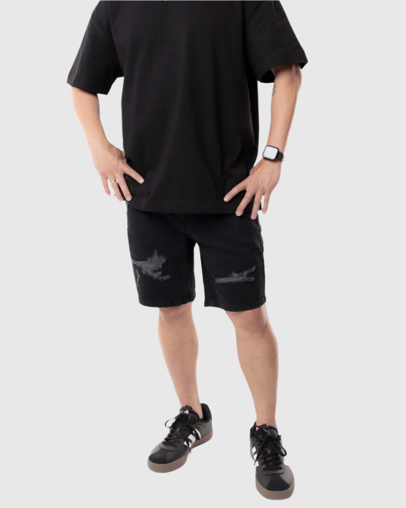 MEN'S NIRVANA DISTRESSED DENIM SHORTS - Image 14