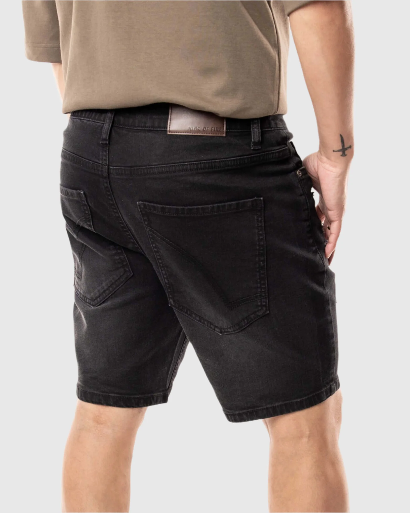 MEN'S NIRVANA DISTRESSED DENIM SHORTS - Image 4