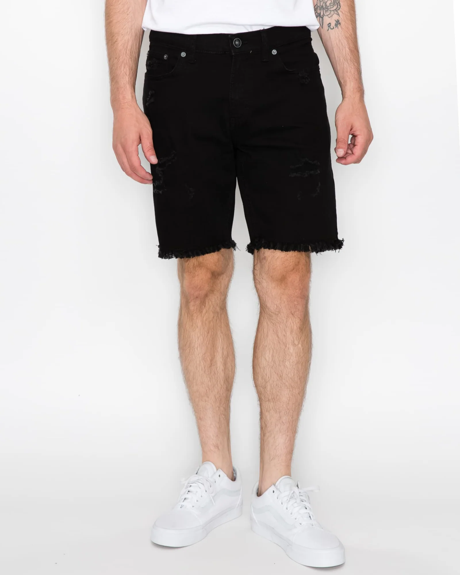 MEN'S RIPPER CUTOFF DENIM SHORTS - Image 4