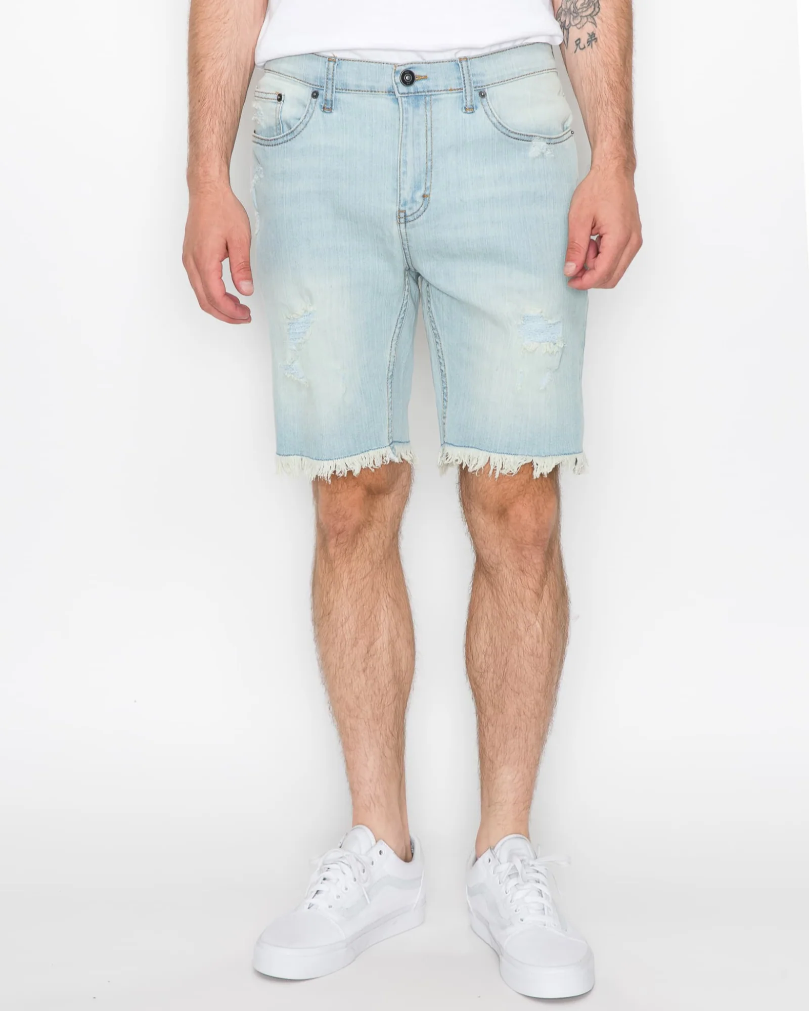 MEN'S RIPPER CUTOFF DENIM SHORTS - Image 5