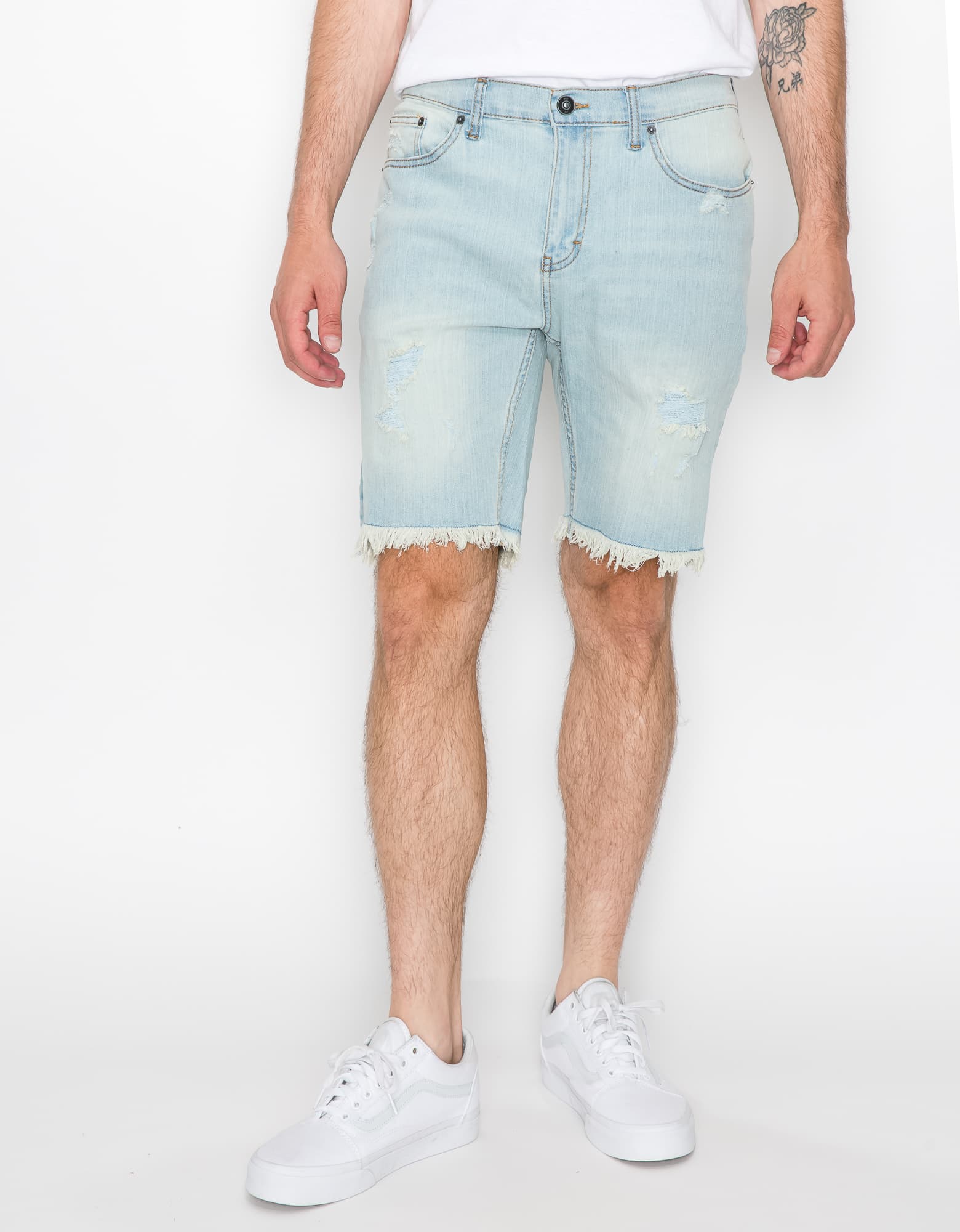 MEN'S RIPPER CUTOFF DENIM SHORTS - Image 8