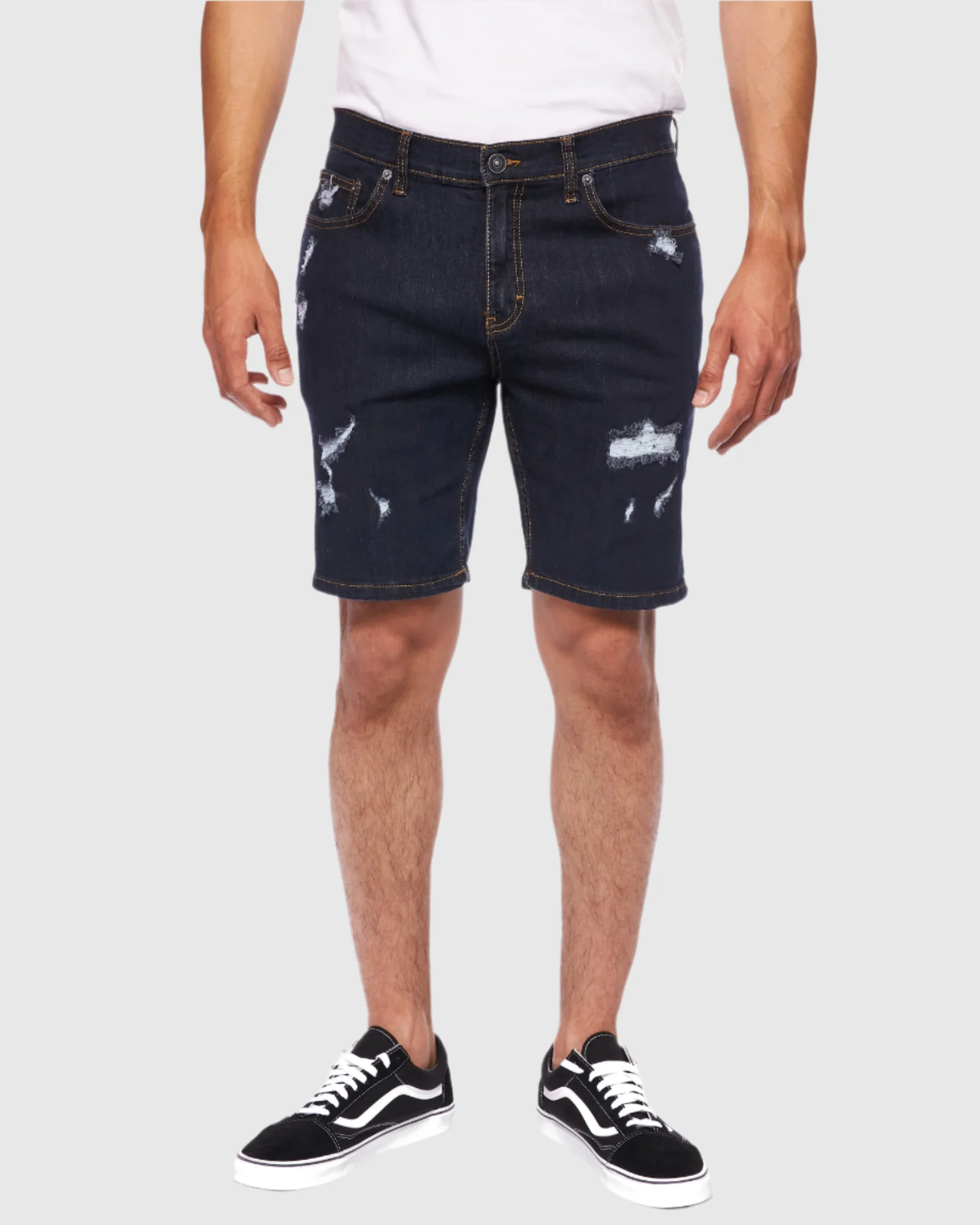 MEN'S RIPPER DISTRESSED DENIM SHORTS - Image 11