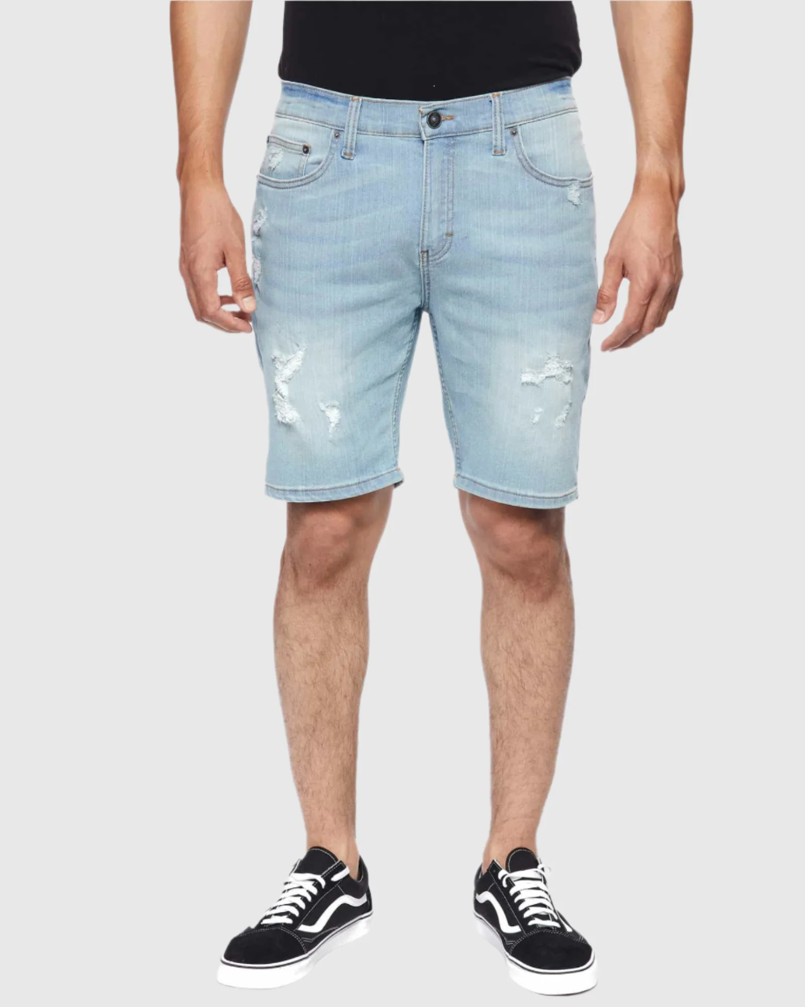 MEN'S RIPPER DISTRESSED DENIM SHORTS - Image 15