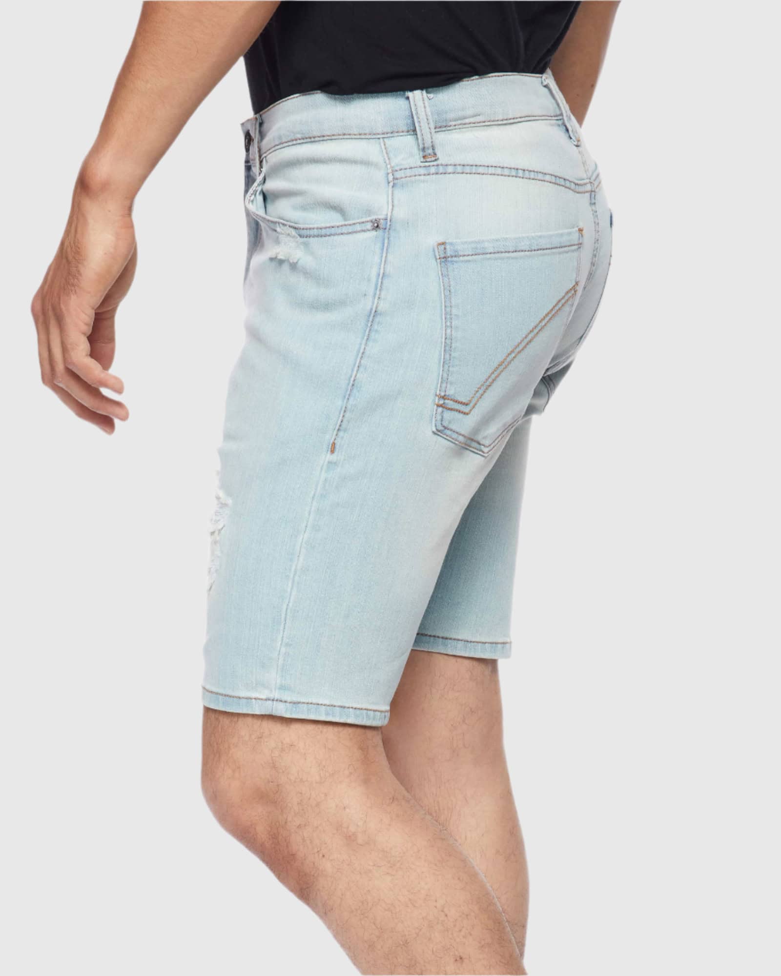 MEN'S RIPPER DISTRESSED DENIM SHORTS - Image 6