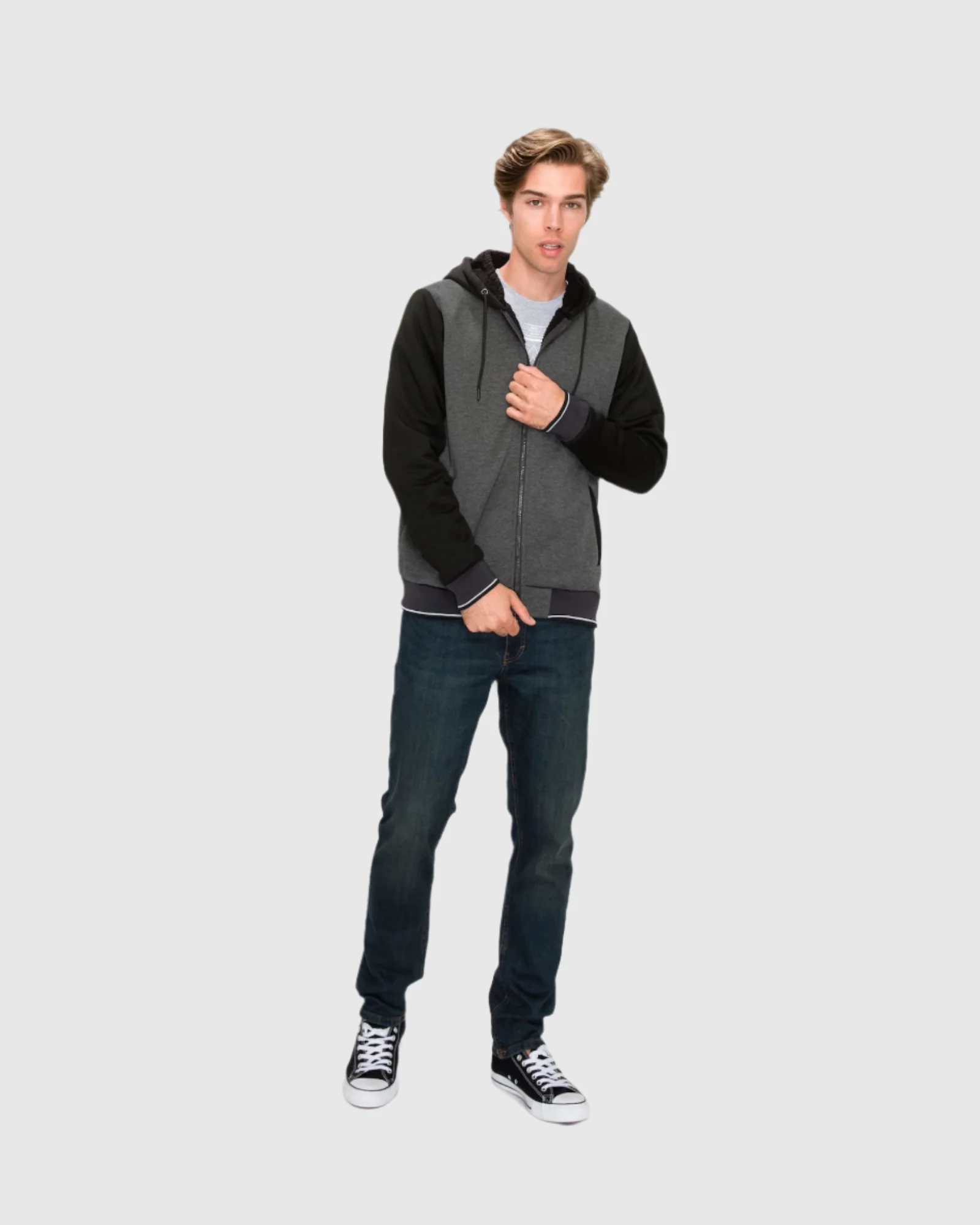 MEN'S VALUE VARSITY FLEECE SHERPA LINED JACKET - Image 10