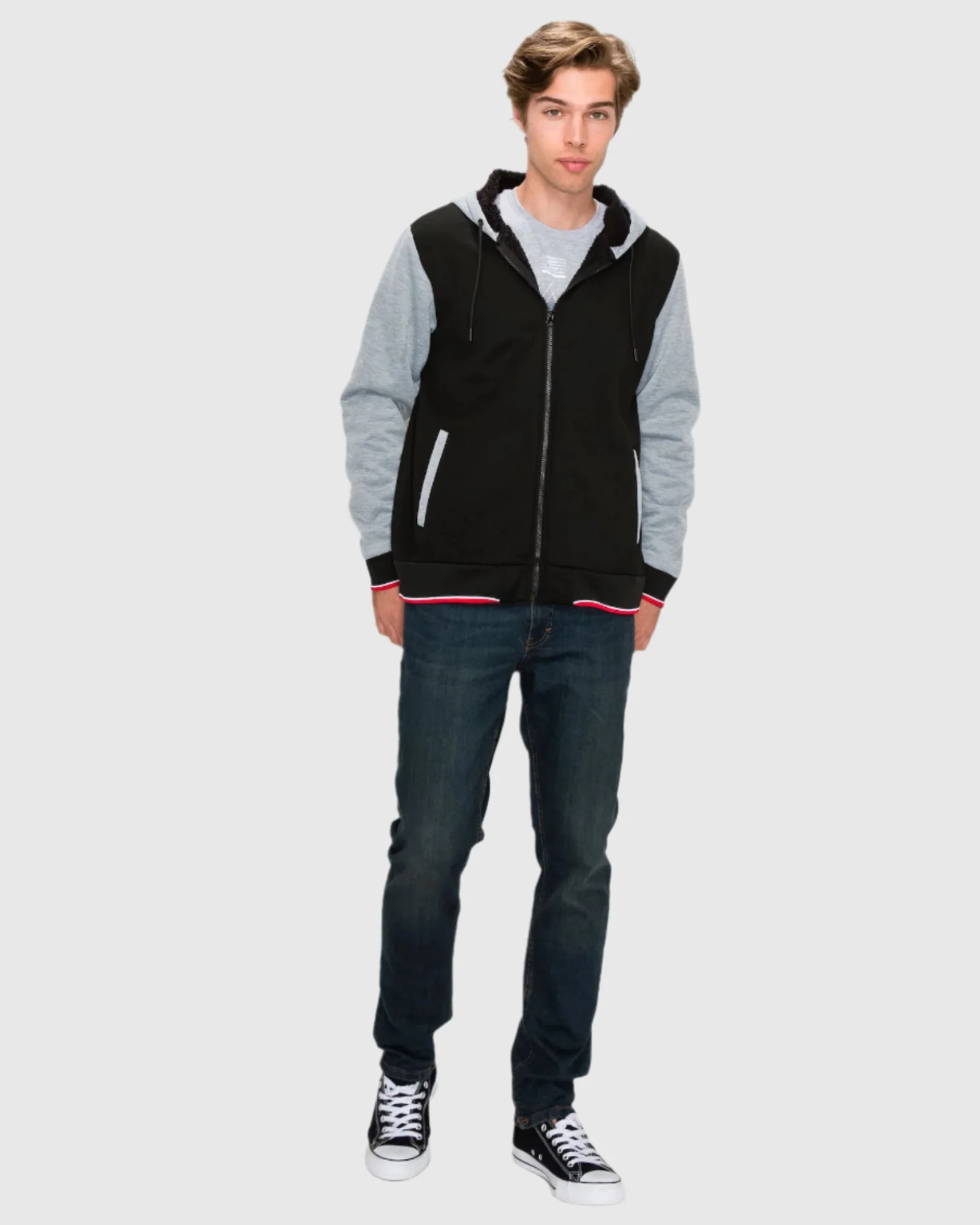 MEN'S VALUE VARSITY FLEECE SHERPA LINED JACKET - Image 6