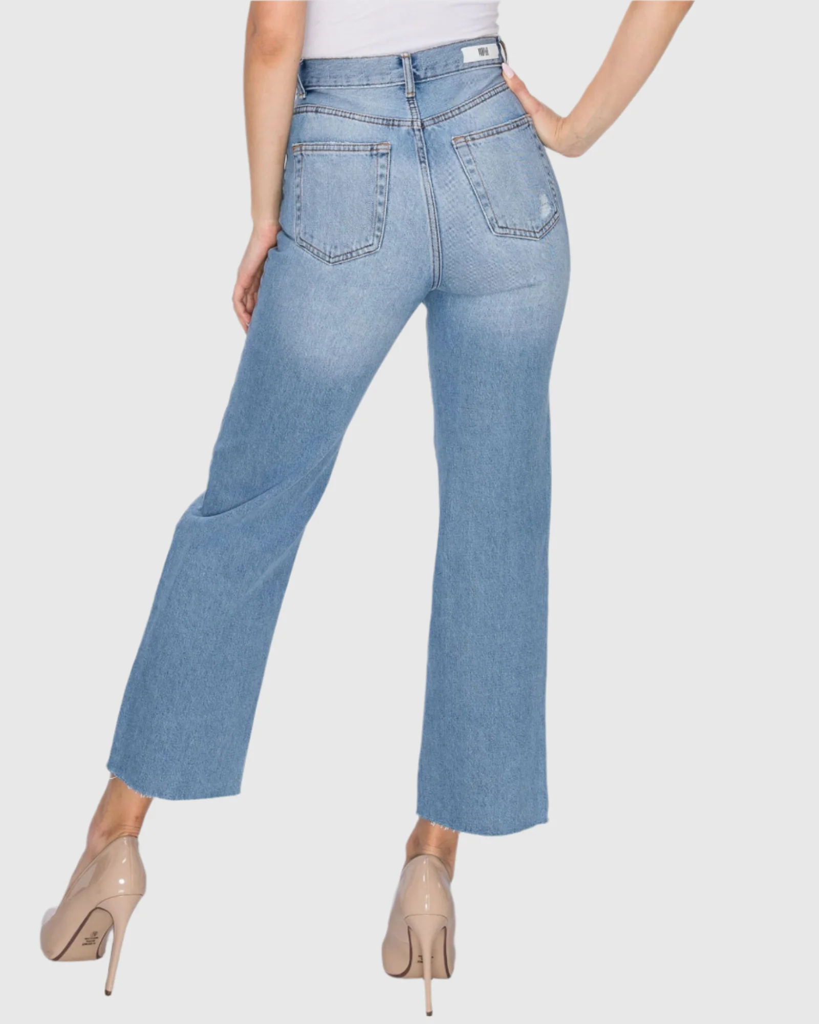 WOMEN'S MARIA MOM STRAIGHT RIPPED JEANS - Image 14