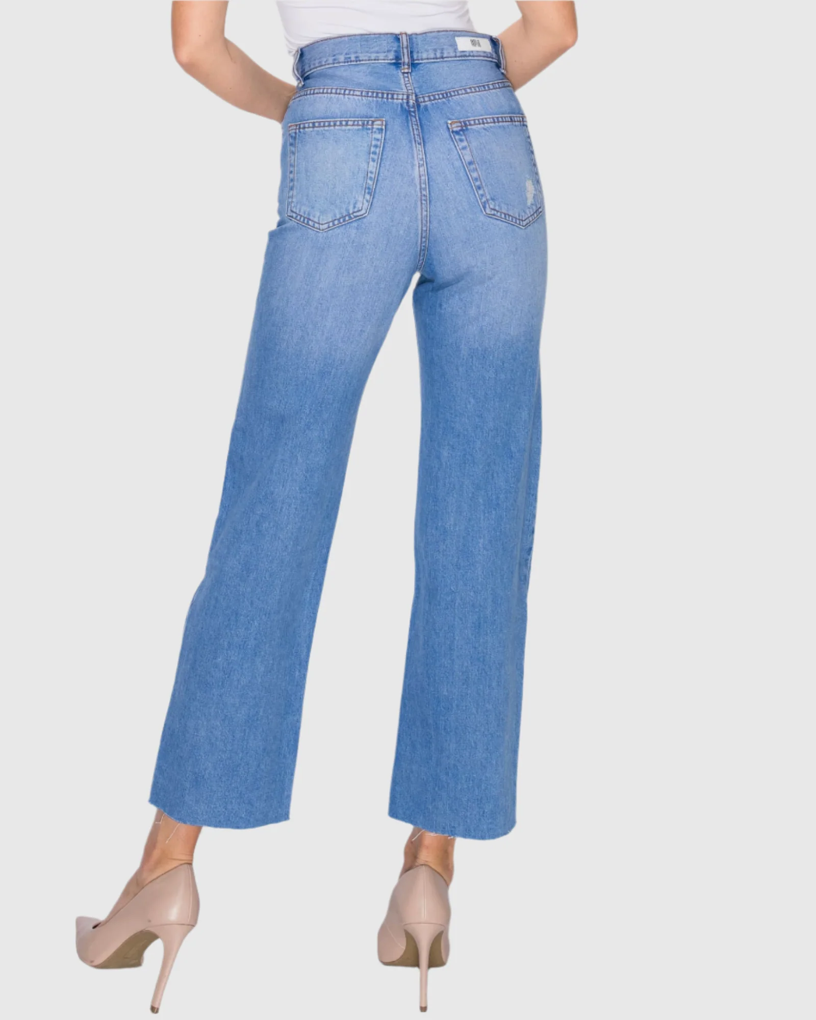 WOMEN'S MARIA MOM STRAIGHT RIPPED JEANS - Image 6