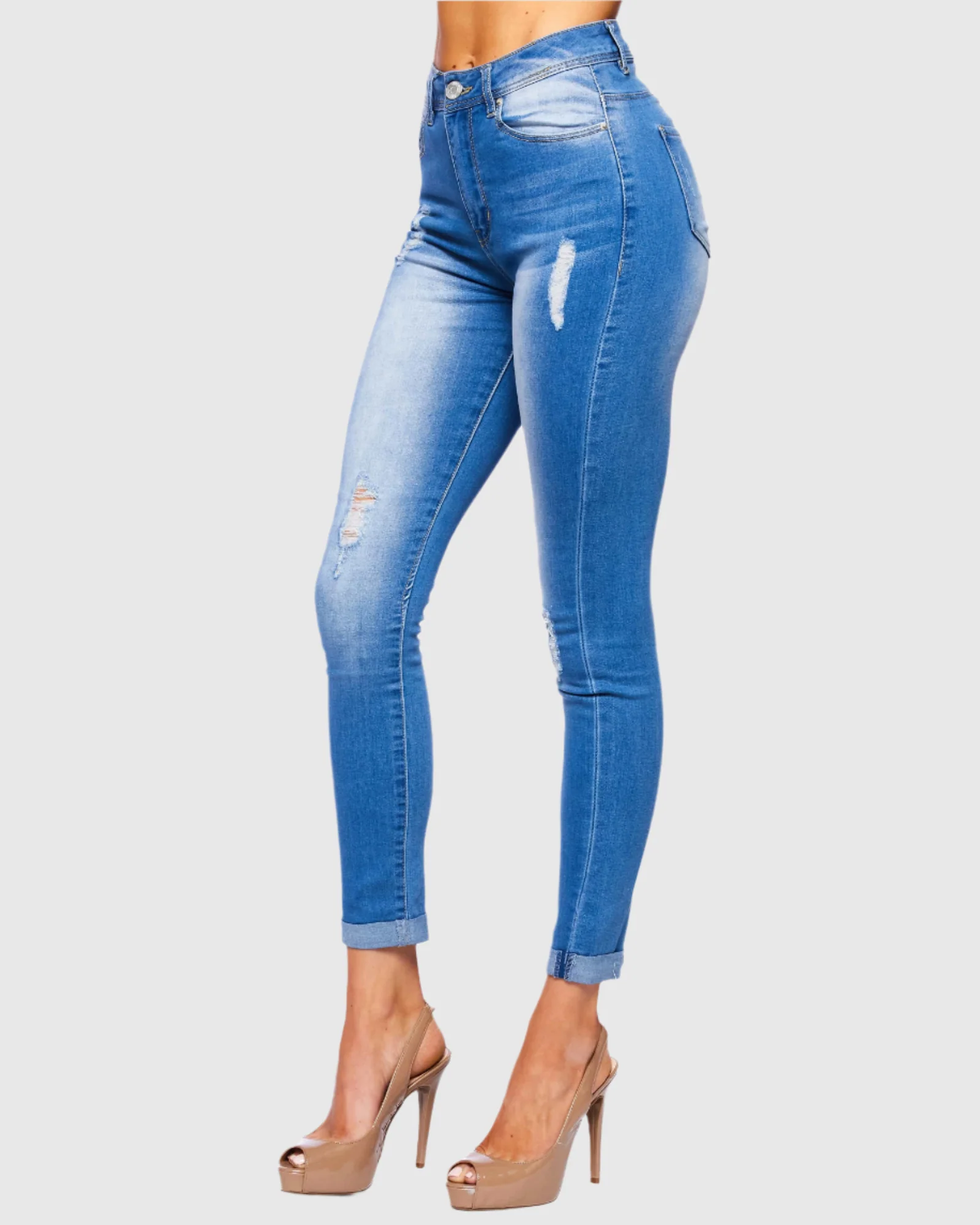 WOMEN'S SANDY HIGH RISE SKINNY JEANS - Image 9